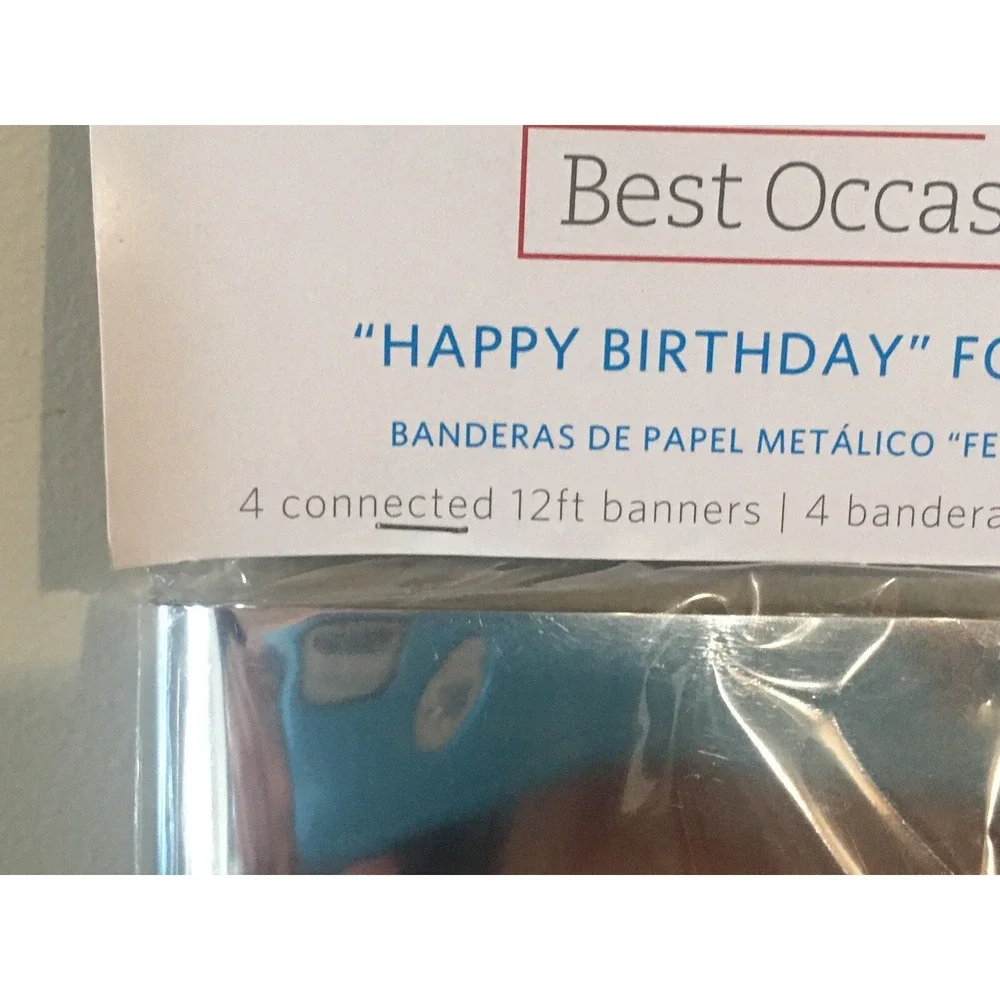 Lot of 36 Foil HAPPY BIRTHDAY BANNERS - Case of 36 Banners - New in the Box